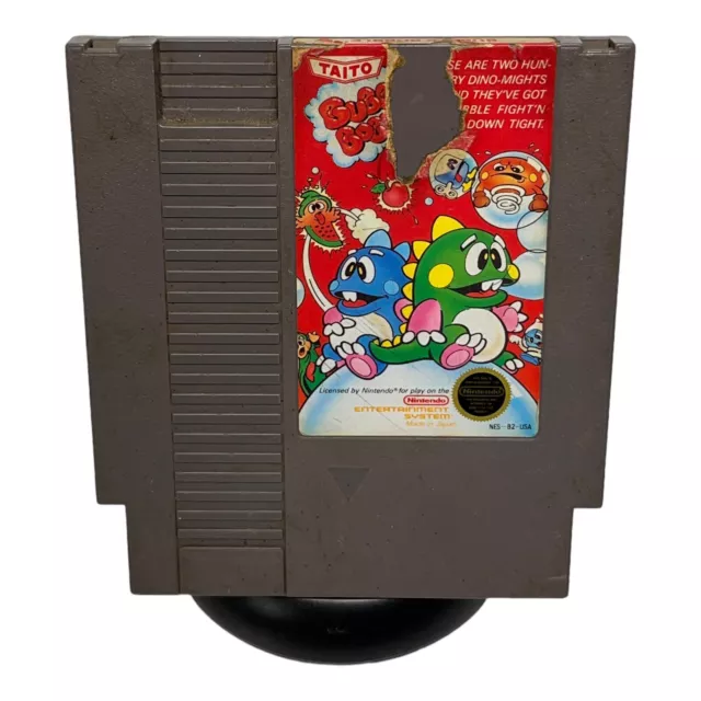 Bubble Bobble - Classic Rare Original NES Nintendo Game Working TORN LABEL