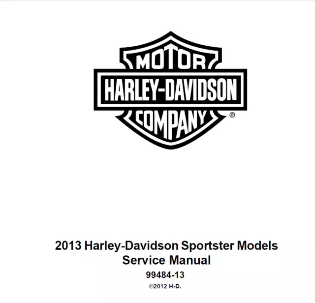 Harley Davidson Sportster 2013  - Repair Service Manual  - 778 PAG. - ENG