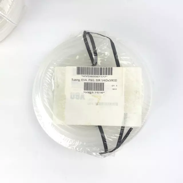 EVA Tubing, Clear, 3/8" OD x 1/4" ID x 1/16" Wall x 50’ Feet - P&G 0353-7516