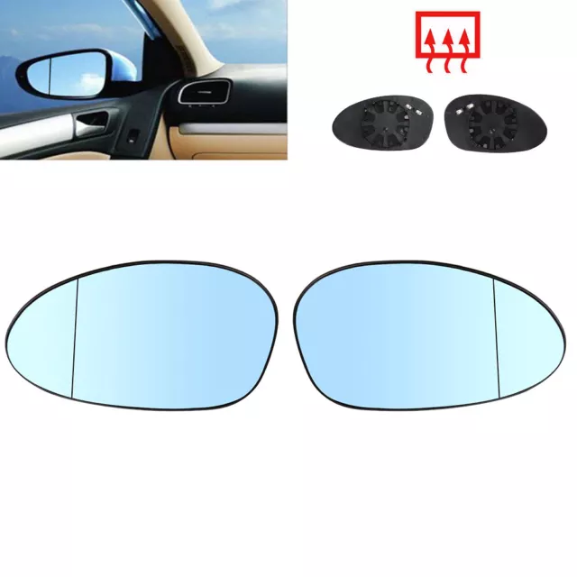 Spiegelglas Blau Links + Rechts für BMW 1er E81 E87 E88 E82 3er E90 2005-2008