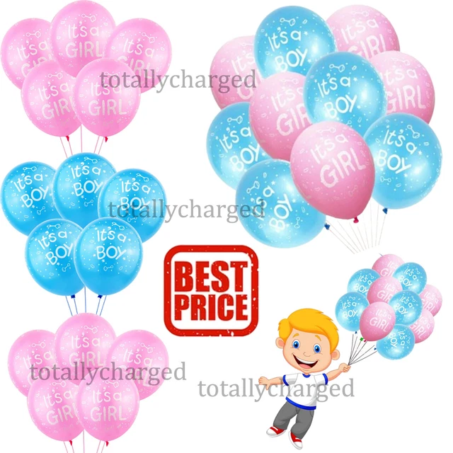 10X 'IT'S A Boy/Girl' Baby Shower Gender Reveal Party Latex Printed ...