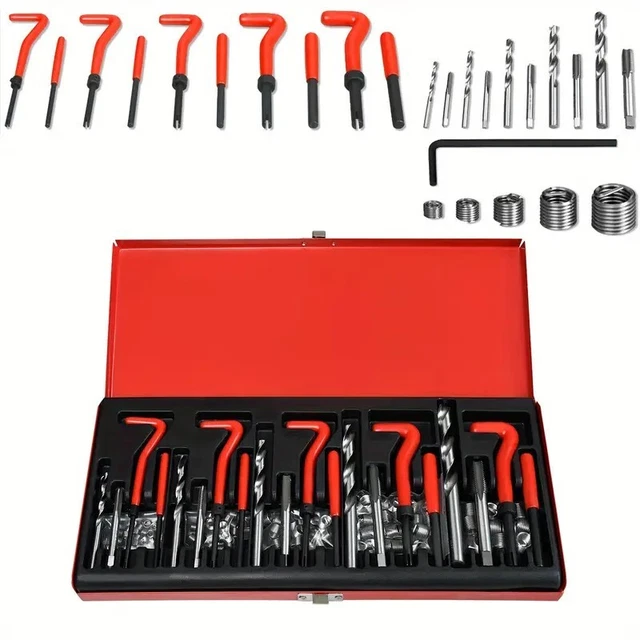 GEKO G02789 KIT RIPARA FILETTI 88pz RIPRISTINA FILETTATURE ELICOIDI Maschi Tooltek - Foto 5