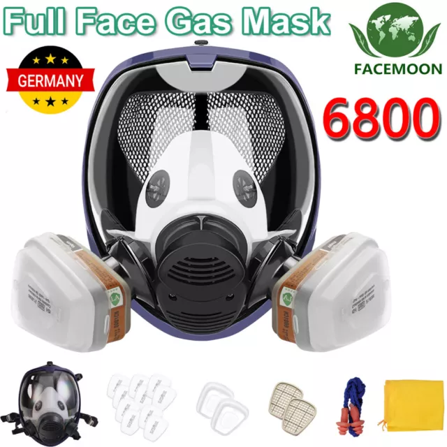 17 in1 Suit Painting Spray Same Fit 6800 Gas Mask Full Face Facepiece Respirator 2