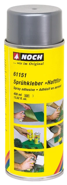 Noch 61151 Adhésif en Spray Haftfix 400 ML (1l = 29,98 Euro )# Neuf