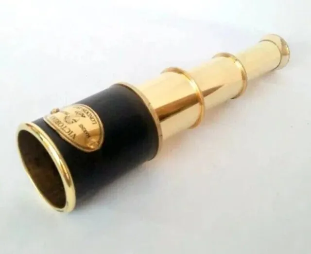 Antique Brass Telescope Brass Finish handheld Handmade Nautical Spyglass Gift