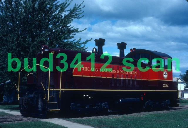 CM&N Chicago Madison & Northern SW7 #202 at Brodhead WI 1981 ORIGINAL Slide!