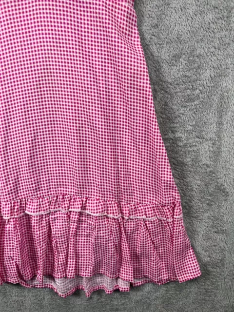 Womens Dresses XS Pink Gingham Embroidered Jessica Simpson Cottage Core Boho 2
