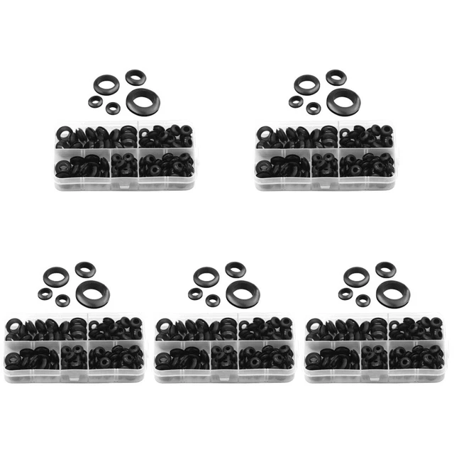 22 Pièces Passe-fils En Silicone Noir - Pour Trous De 6 Mm, Diamètre Intérieur 4 Mm - Étanche