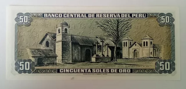 Billet 50 Soles De Oro, PEROU, 1977 NEUF 2