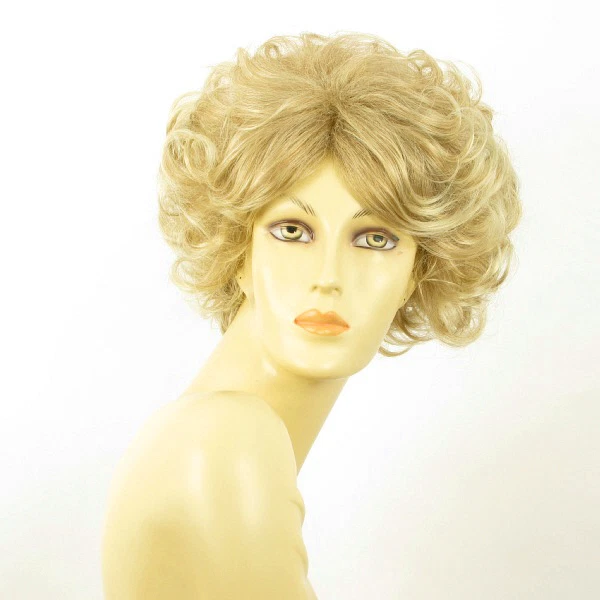 Perruque Femme Courte Blonde Méché Très Clair - YASMINE 15t613 - Synthétique