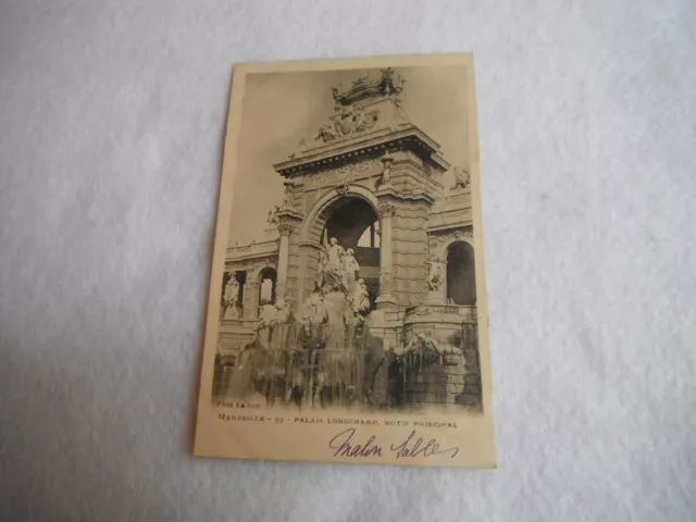 CPA carte postale Marseille / Palais Longchamp Photo Lacour 1902