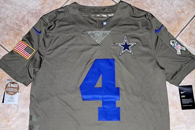 NIKE Dallas Cowboys Dak Prescott Salute To Service Limited Jersey MENS Medium