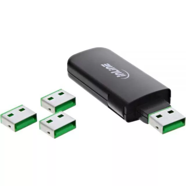 InLine USB Portblocker - blockt bis zu 4 Ports