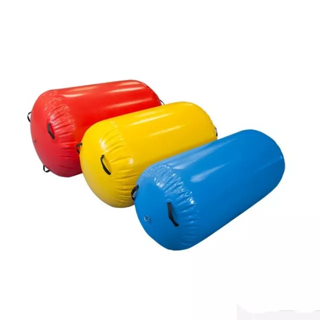 Air Roll Gymnastics Mat Roller Inflatable 100x60cm Blue