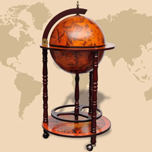 40" Globe Bar   Drink Stand Rack Liquor Bottle Storage Holder G0Q5