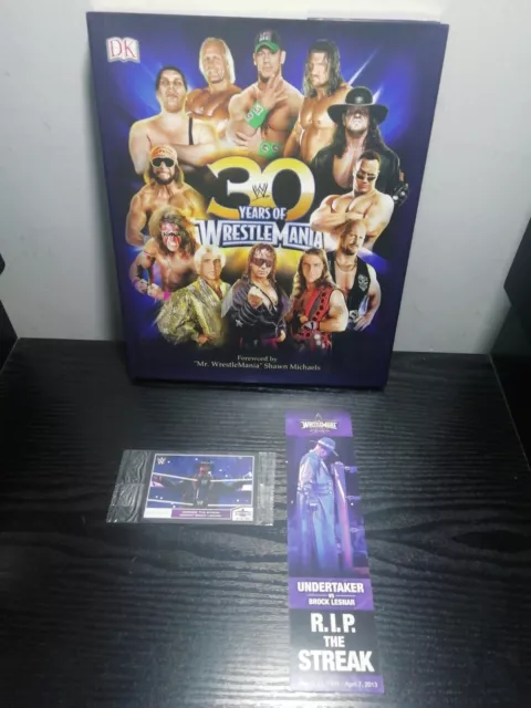 DK - WWE - 30 Years of WrestleMania - Card Bookmark - Hardback Book WWF AEW TNA