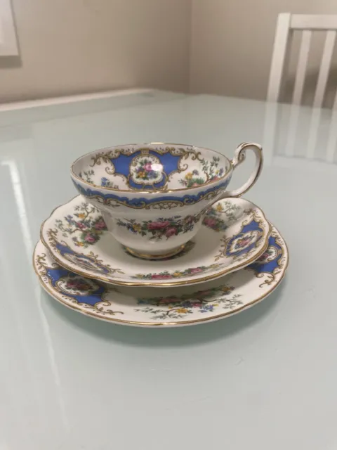 Vintage Foley Broadway Pheasant Teacup And Saucer Trio Set Bone China - England