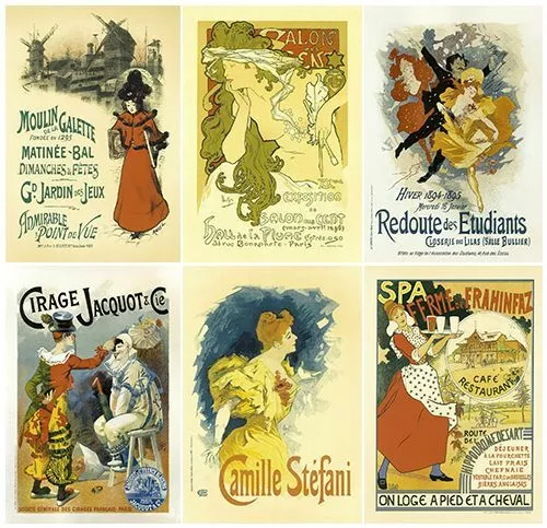 Vintage French Chic Advertisement Retro Posters Art Nouveau Prints A3 A4 A5