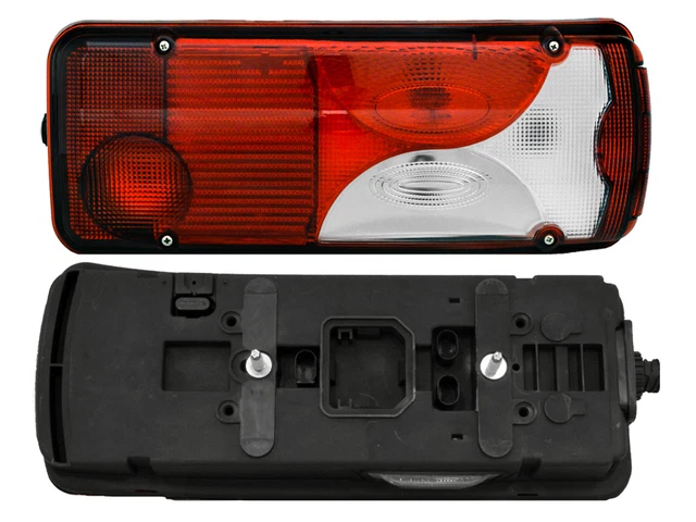 Feu Arrière Droit Pour VW Crafter 2017+ Et MAN TGE 2017+ – Certifié E, Compatible Réf. OEM 7C0945096J – Rouge/blanc, Ampoules P21W