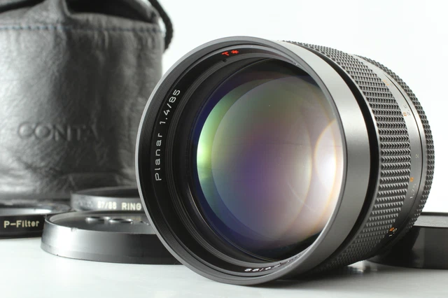 [N MINT++] Contax Carl Zeiss Planar T* 85mm F/1.4 Lens CY Mount MMJ Hood JAPAN