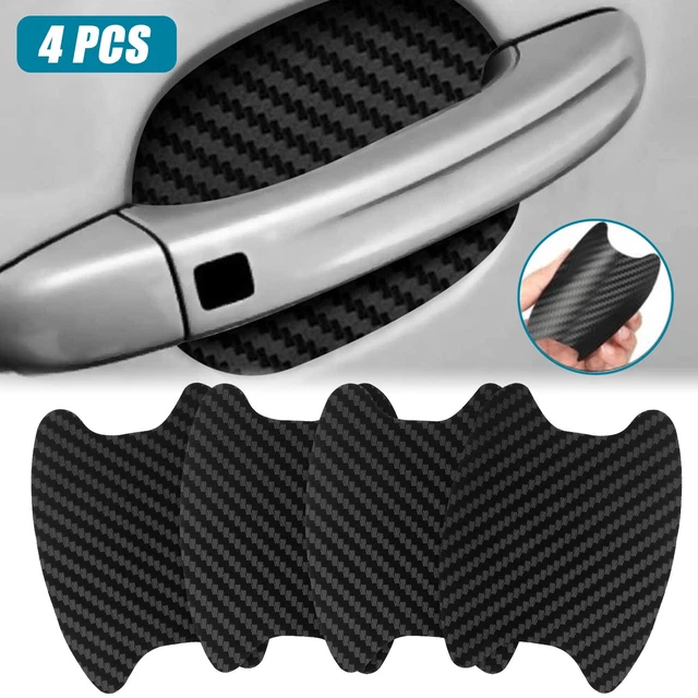 4x Car Carbon Fiber Stickers Door Handle Protector Film Anti Scratch Accessories