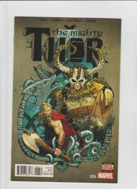 THE MIGHTY THOR #6 (2016) Jane Foster Bodolf the Black (First appearance) VF+