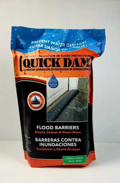Quick Dam QD65-1 Water-Activated Flood Barrier 5ft x 6in x 3.5in One Pack