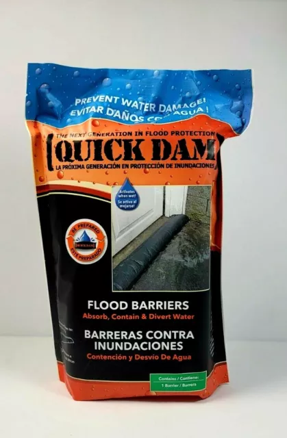 Quick Dam QD65-1 Water-Activated Flood Barrier 5ft x 6in x 3.5in One Pack Quick Dam QD65-1 Water-Activated Flood Barrier 5ft x 6in x 3.5in One Pack