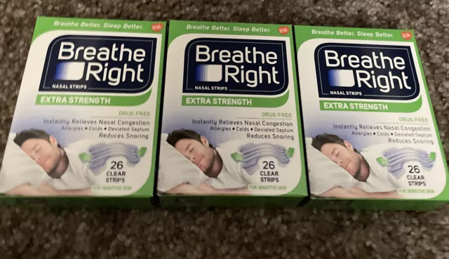 (78) TIRAS NASALES Respira Derecho EXTRA CLARAS (3 x 26 CUENTAS) SE ENVÍAN A TODO EL MUNDO