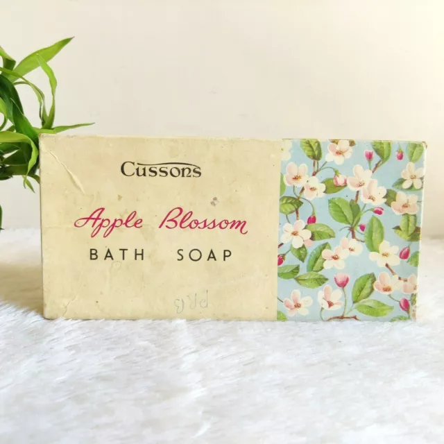 1920s Vintage Cussons Apple Blossom Bain Savon Publicité Carton Boîte CB230