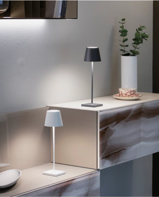 Lampada LAMPADE Tavolo Poldina Touch Bianca Led Ricaricabile RISTORANTI PUB BAR