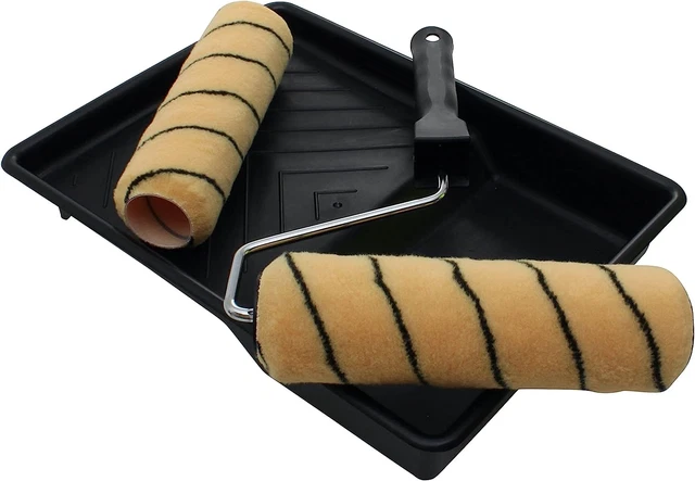 Juego de rodillos y bandeja de pintura ProDec PRRT008 9 pulgadas x 1,75 pulgadas para emulsión y - 2x