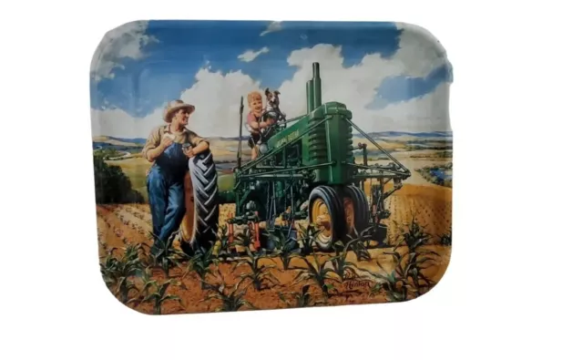 John Deere Lunch Time Metal Serving Tray Model B Tractor Mfg 1997  Walter Hinton