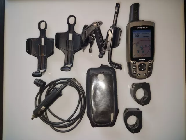 Garmin GPS Gerät GPSMAP 60CSx Navigationsgerät mit Farbdisplay, viel Zubehör