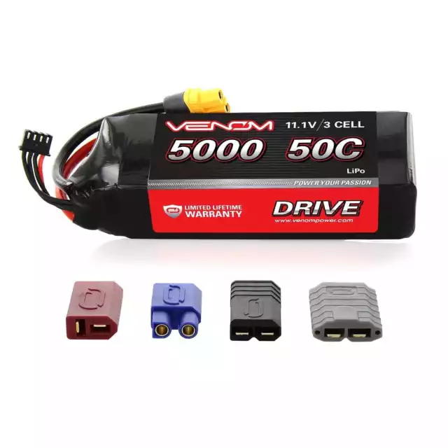 Venom 15059 LiPo 3S 11.1V 5000mAh 50C Univ Plug System