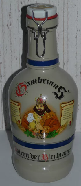 2 Liter Bierflasche Sailerbräu, Gambrinus, Biersiphon, Flasche, leer