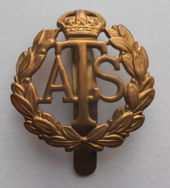 Ats Auxiliary Territorial Service Cap Badge Ww2 Kings Crown