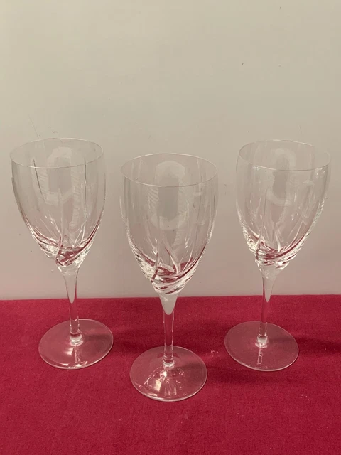 Lenox Crystal   --  Sea Swirl  --   Iced Tea Goblets   (3)