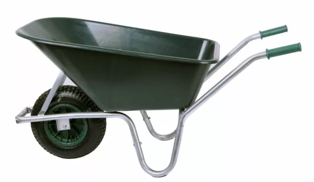 Schubkarre PROFI 100 ltr. 250kg, PVC grün (Baukarre Bauschubkarre Garten-Karre)