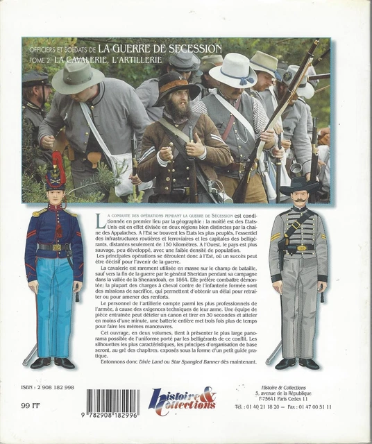 OFFICIERS ET SOLDATS de La GUERRE DE SECESSION Tome 2 La Cavalerie; L