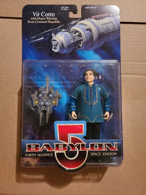 Vintage Babylon 5 Vir Cotto With Heavy Warship Blue Suit 90s 1997 Action Figure