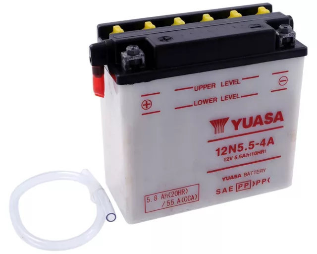 Batterie 12V 5,5Ah YUASA 12N5.54A sans acide de batterie