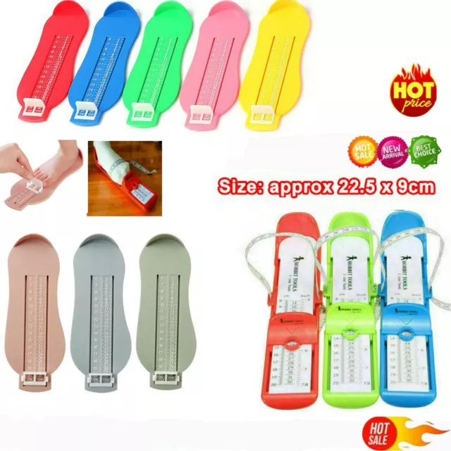 Kids Infant Toddler Baby Foot Measure Gauge Shoes Size Measuring Ruler Tool UKRW