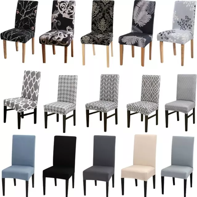 Elastic Dining Chair Covers Kitchen Chair Protective Covers Xmas Slipcovers UK