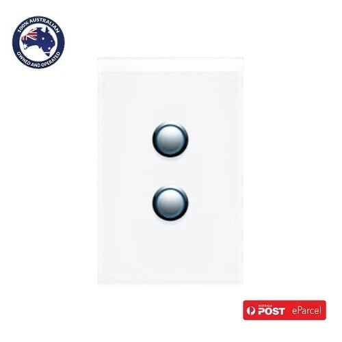 CLIPSAL SATURN 4062PBLPW Push Button Switch Led Mechanism 2 Gang, 20A