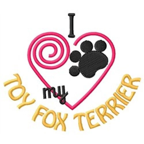 I "Heart" My Toy Fox Terrier Long-Sleeved T-Shirt 1425-2 Size S - XXL