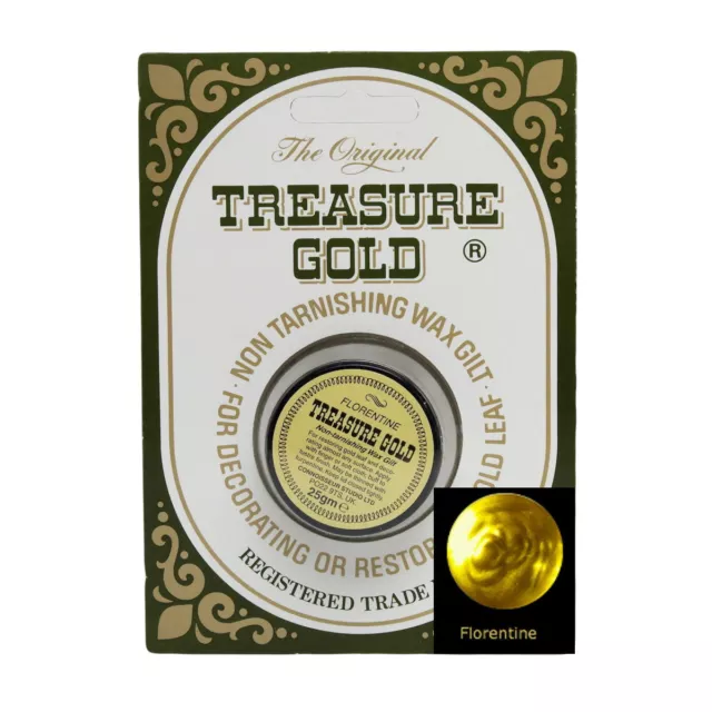 Original Treasure Metallic Gilding Wax for frames furniture 25g FLORENTINE GOLD.