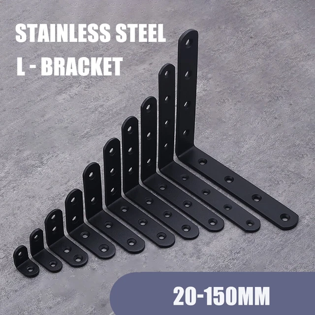 Stainless Steel L-Shape Right Angle Bracket Corner Brace Joint Shelf Support