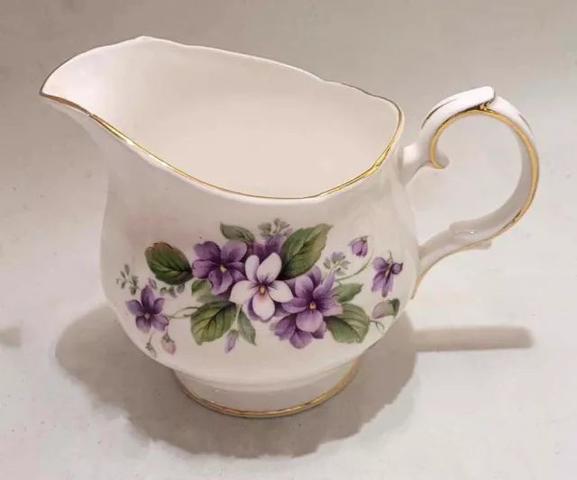 Duchess Tivoli Bone China Creamer / Milk Jug Violets