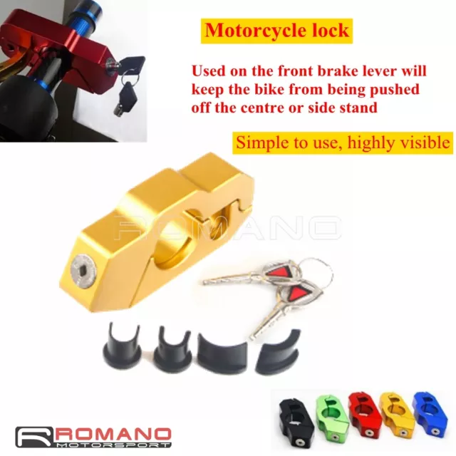 Blocco leva freno maniglia moto alluminio 38 mm per Yamaha Suzuki BMW Sport BikeS